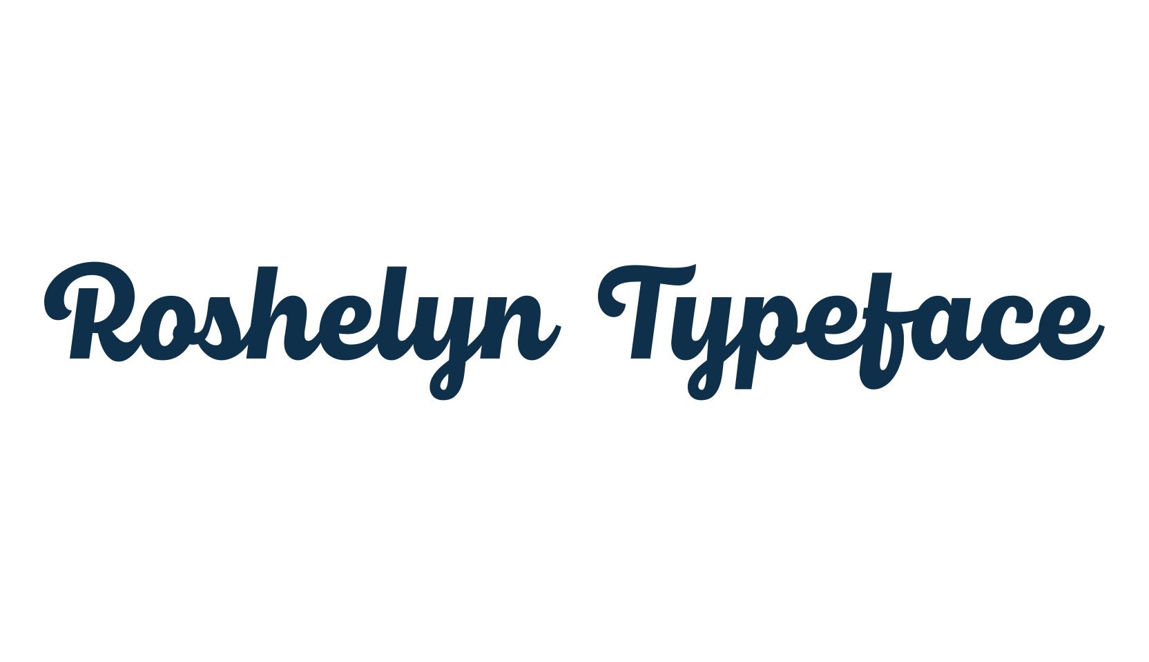 Roshelyn Typeface, fancy various decorative script calligraphy font preview