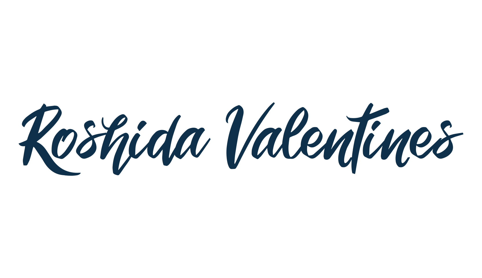 Roshida Valentines, script calligraphy fancy decorative font preview