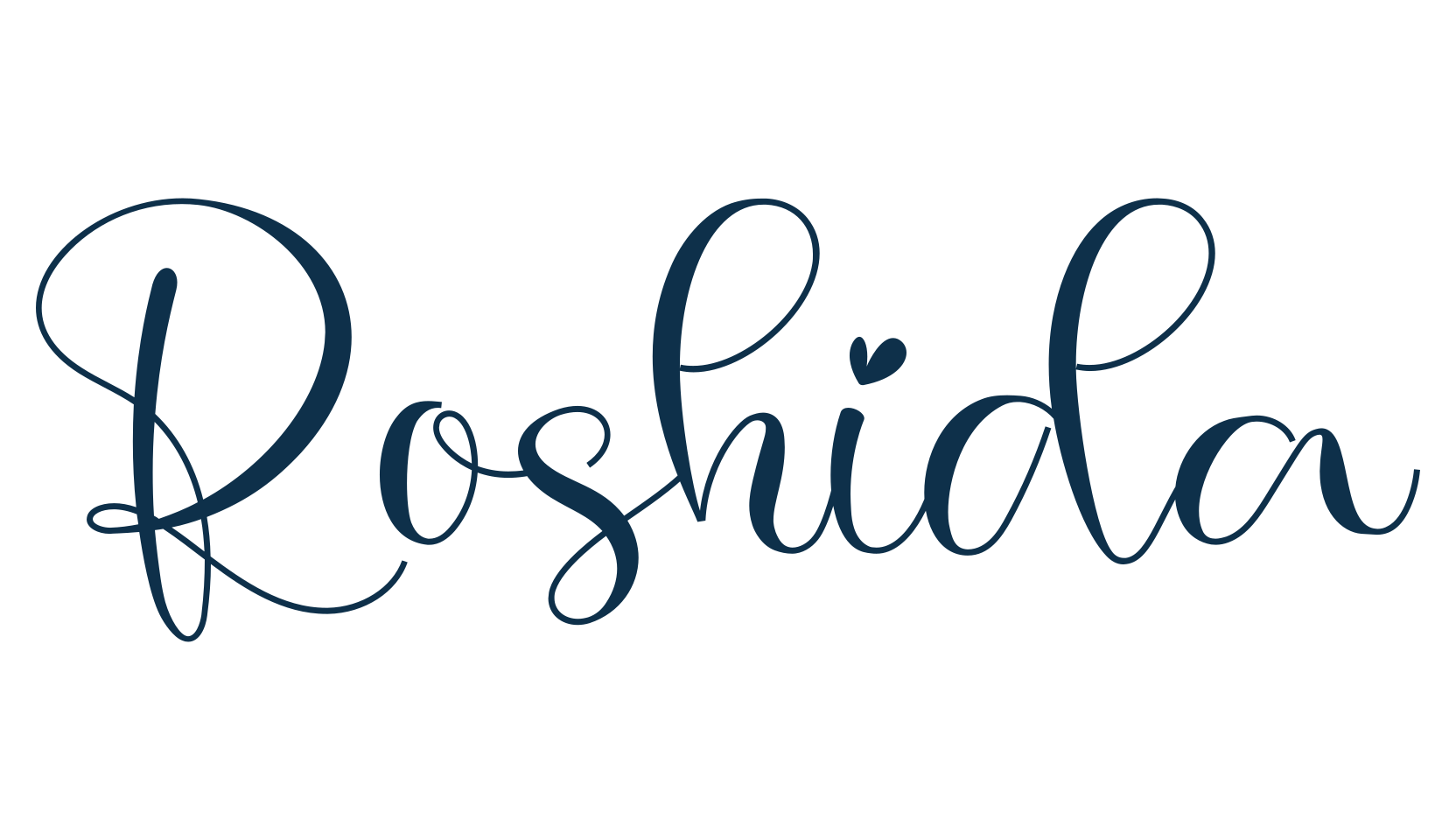 Roshida, script calligraphy fancy decorative font preview
