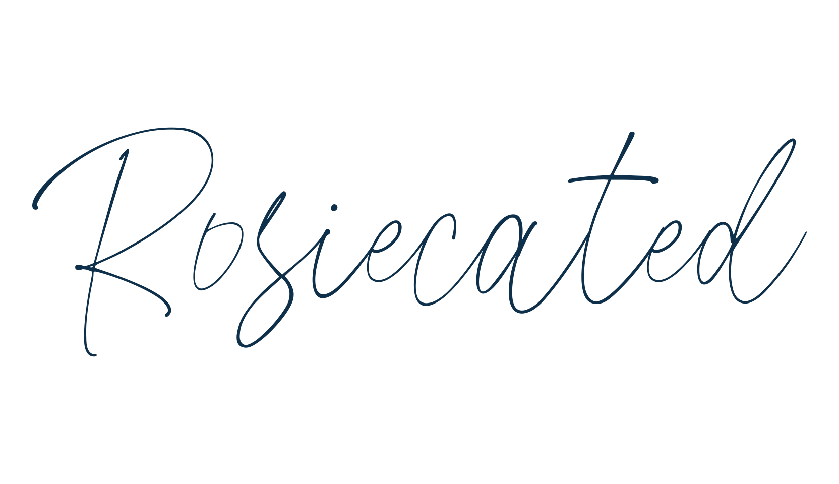 Rosiecated, script handwritten fancy decorative calligraphy font preview