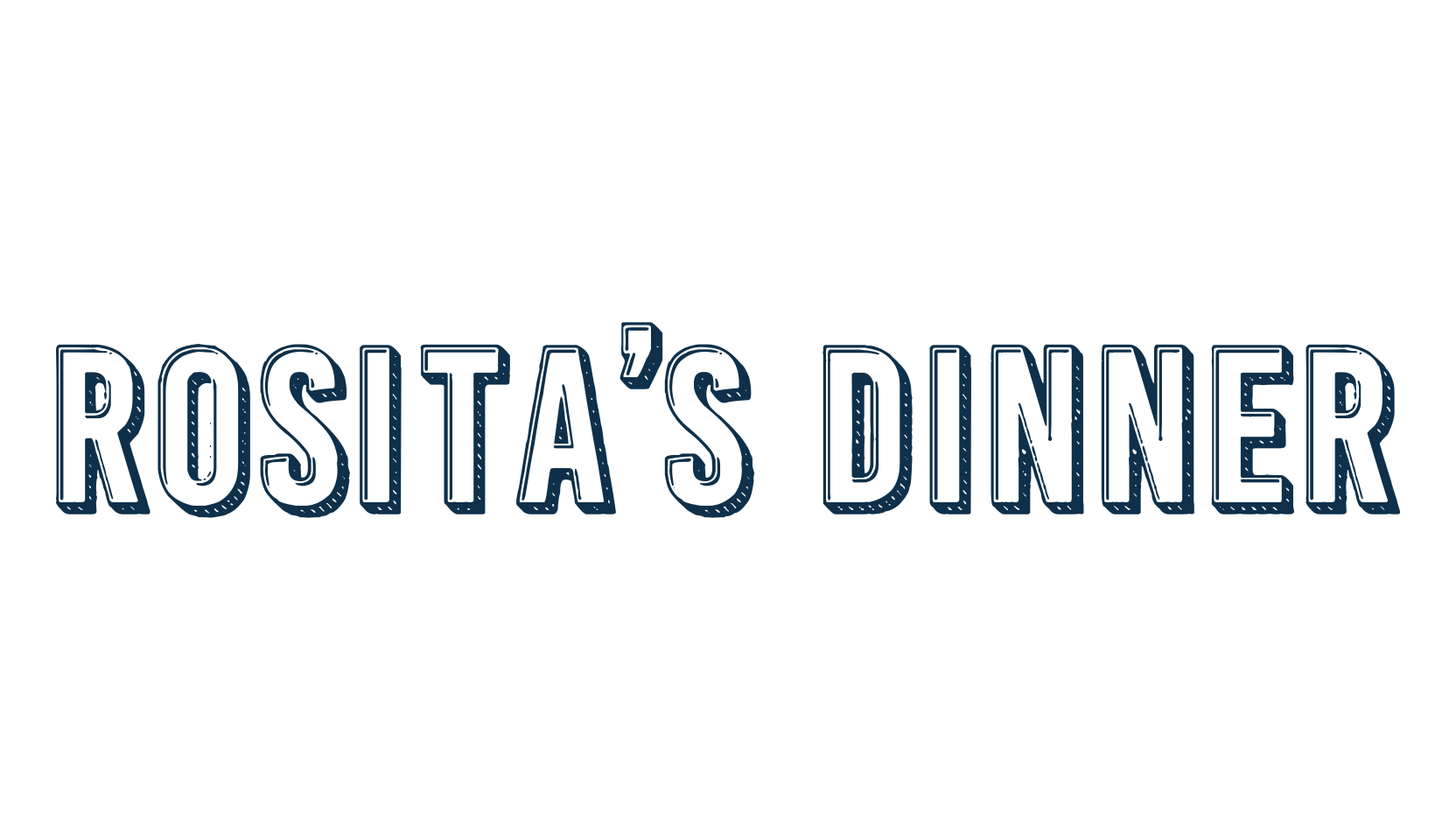 Rosita's Dinner, fancy retro decorative font preview