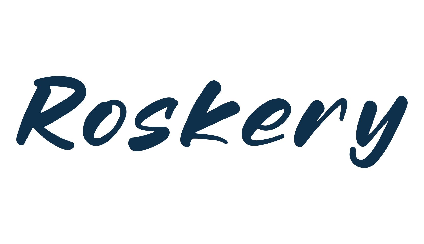 Roskery, script handwritten fancy decorative calligraphy font preview