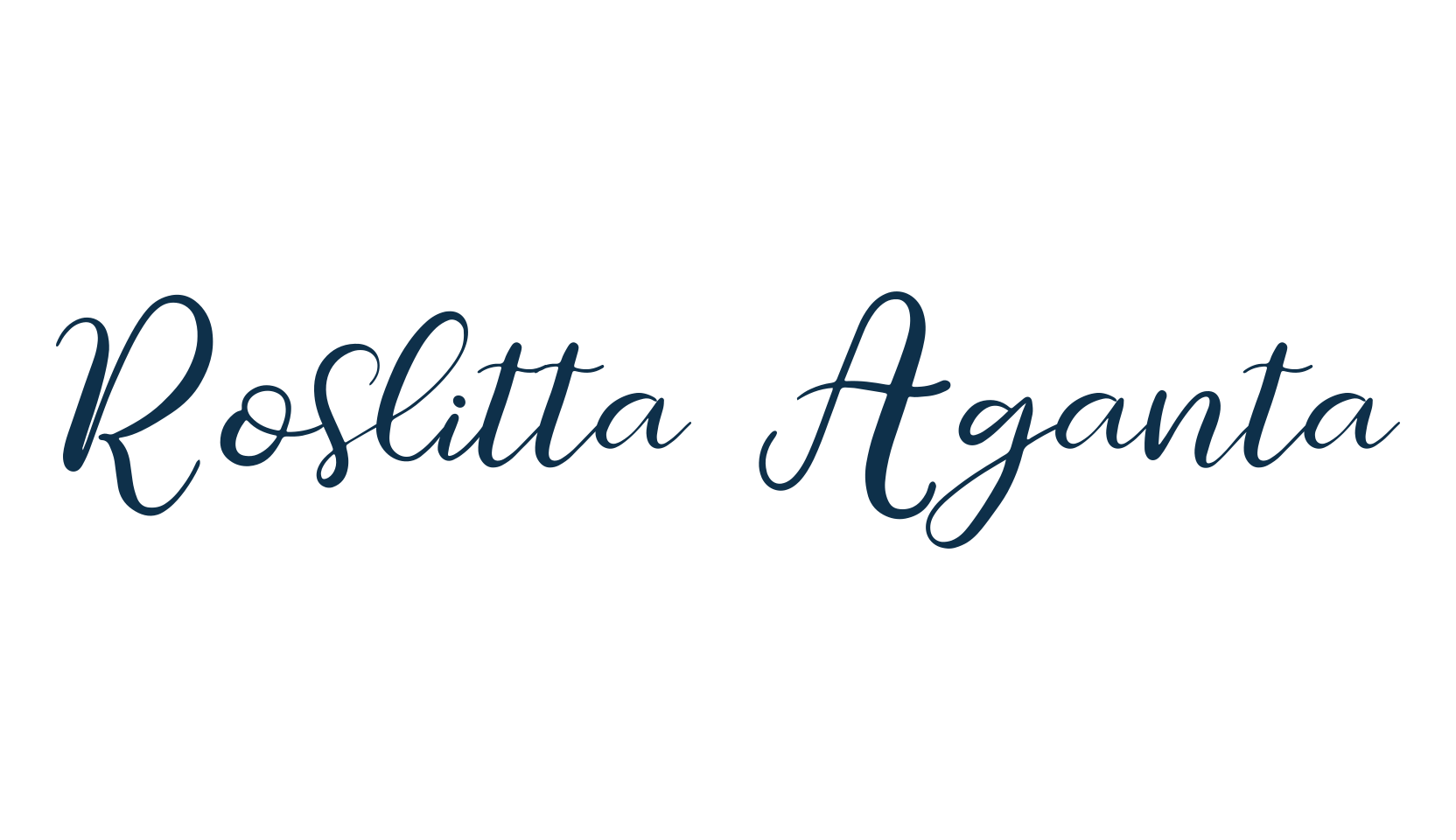 Roslitta Aganta, calligraphy font preview