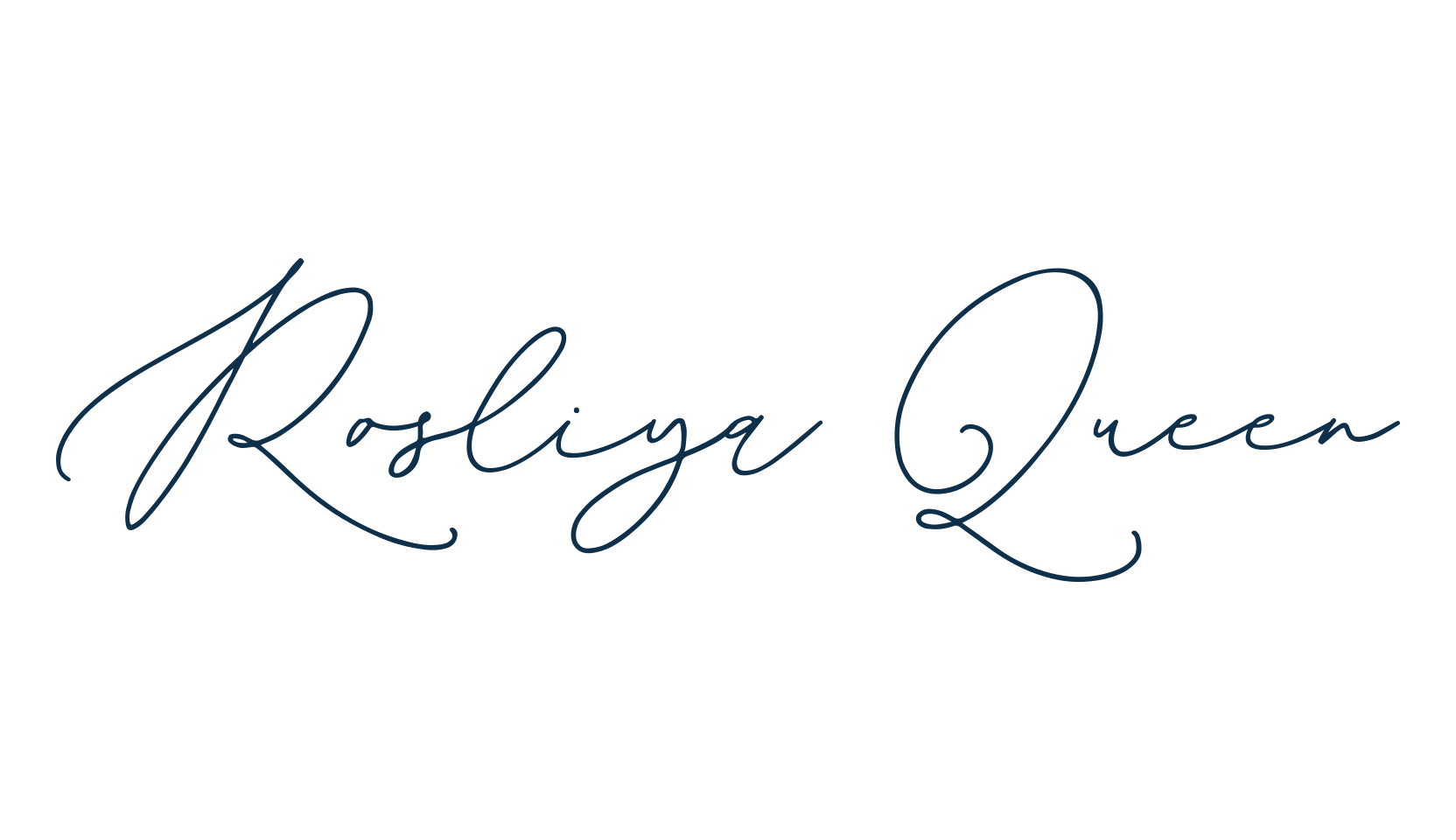 Rosliya Queen, script handwritten fancy decorative calligraphy font preview
