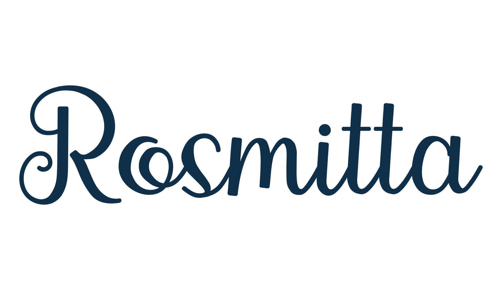 Rosmitta, calligraphy font preview