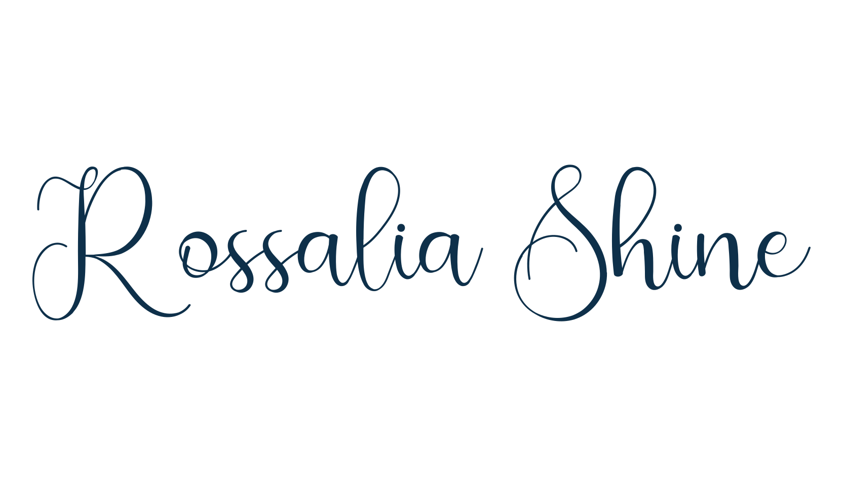 Rossalia Shine, script calligraphy fancy decorative font preview