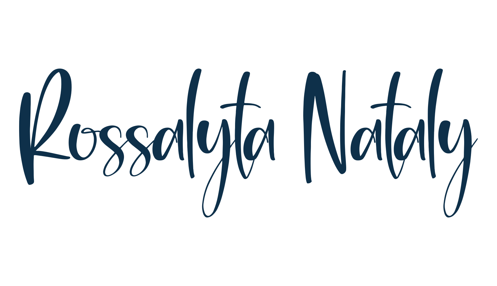 Rossalyta Nataly, script handwritten fancy decorative calligraphy font preview