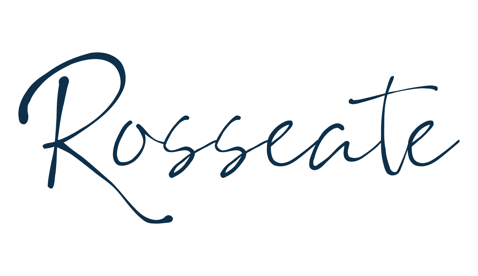 Rosseate, script handwritten fancy decorative calligraphy font preview