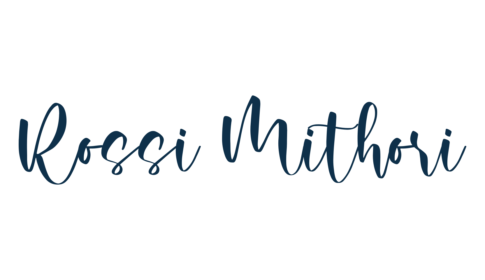 Rossi Mithori, calligraphy font preview