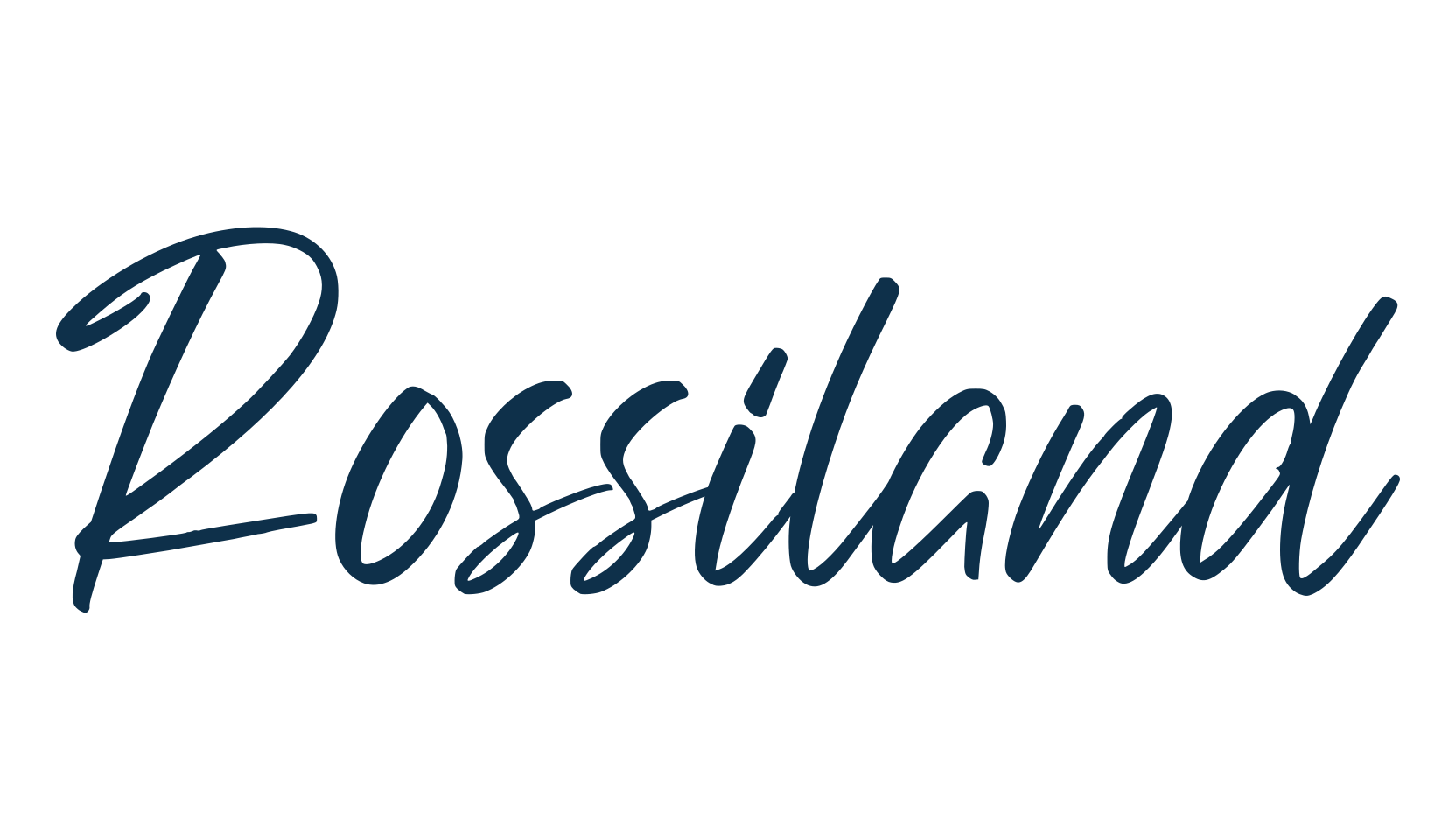 Rossiland, script handwritten fancy decorative calligraphy font preview