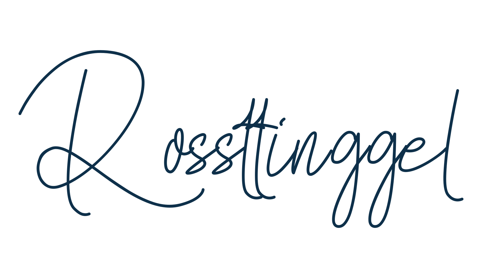 Rossttinggel, script handwritten fancy decorative calligraphy font preview