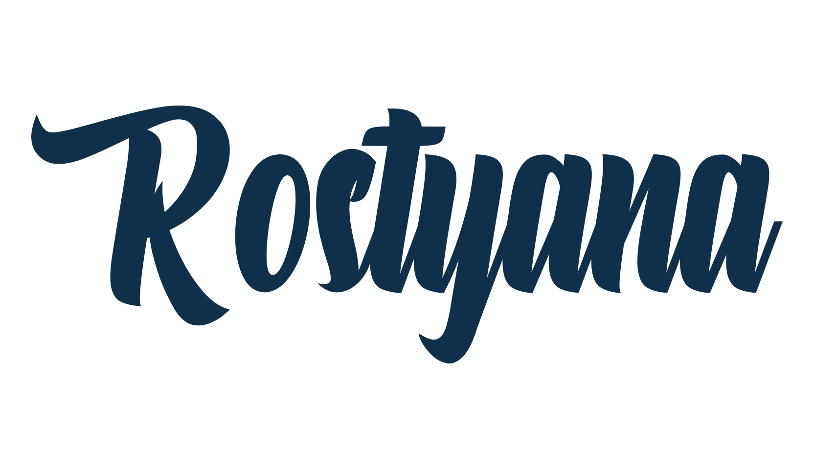 Rostyana, calligraphy font preview