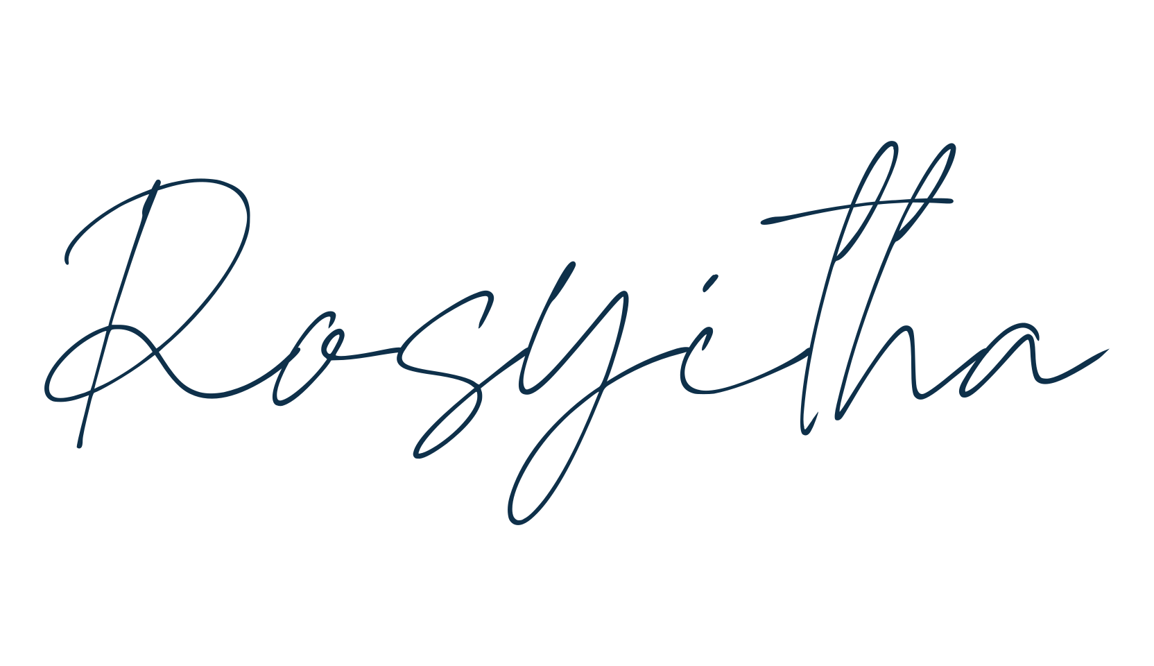Rosyitha, script handwritten fancy decorative calligraphy font preview