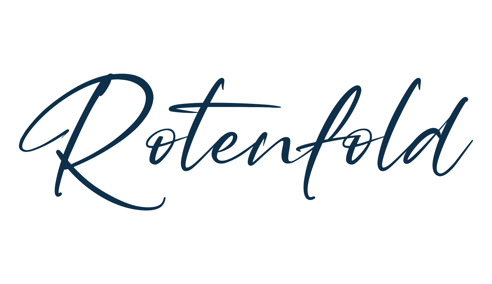 Rotenfold, script handwritten fancy decorative calligraphy font preview