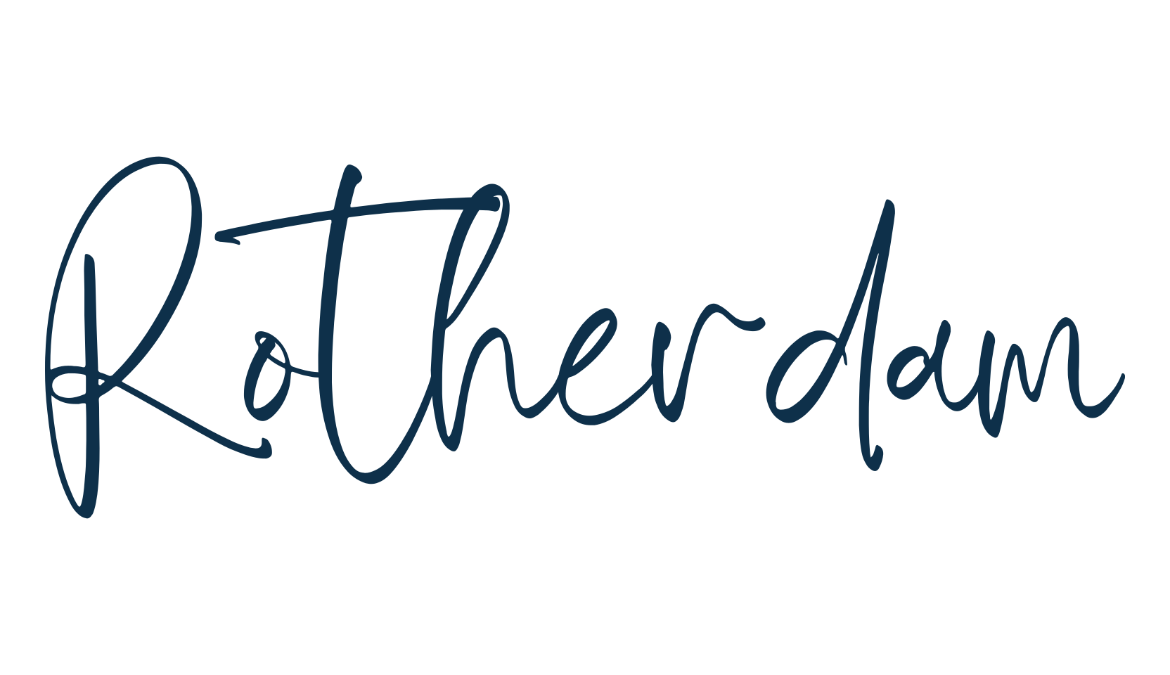 Rotherdam, handwriting font preview