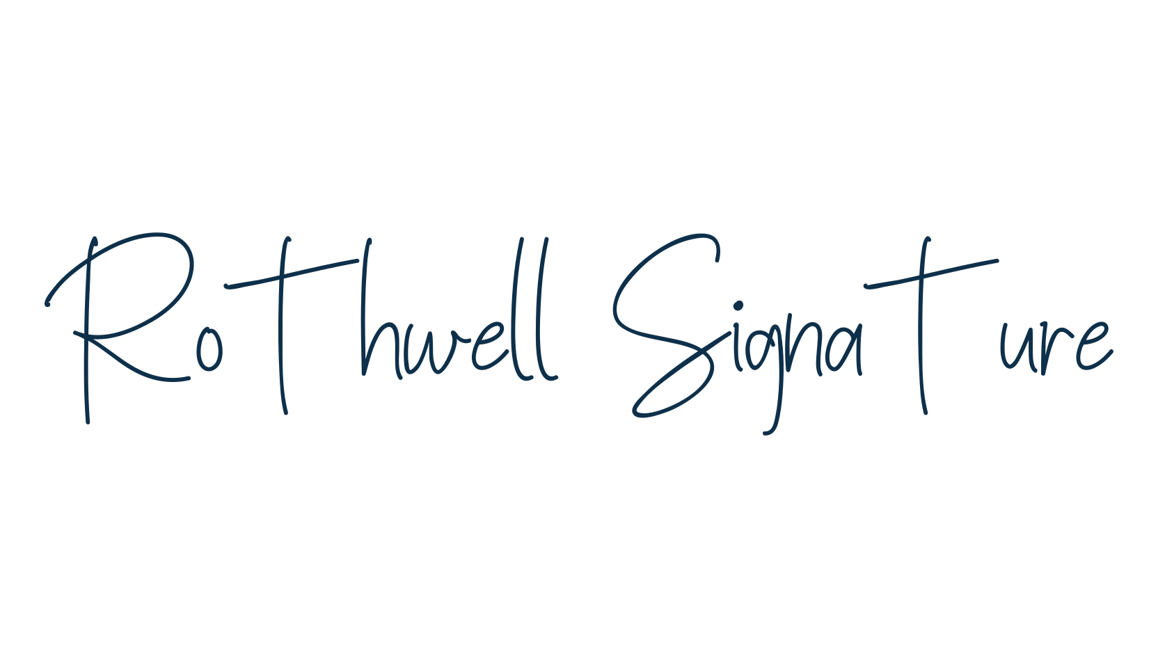 Rothwell Signature, script handwritten fancy decorative calligraphy font preview