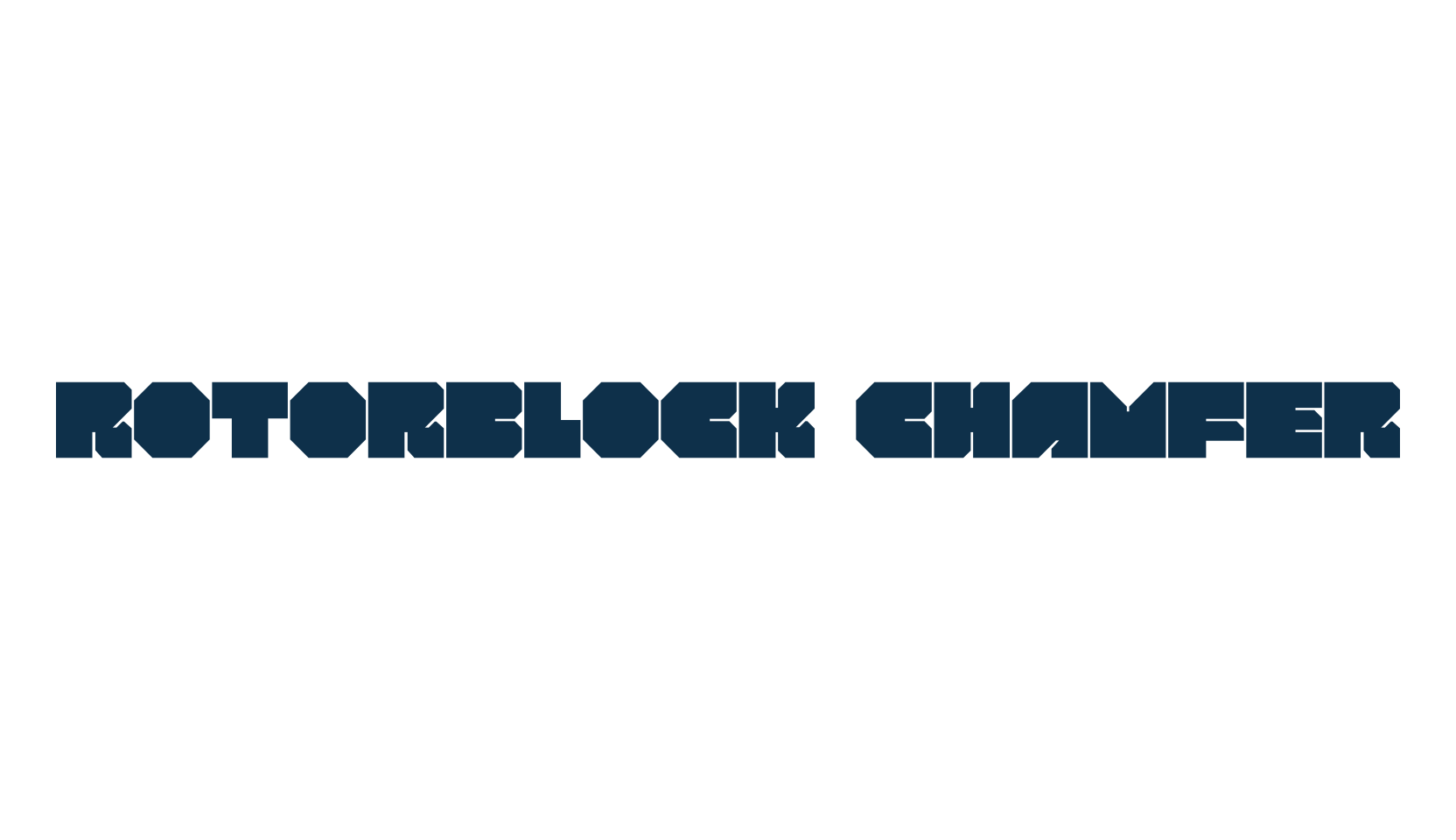 RotorBlock Chamfer, fancy various techno sci-fi font preview
