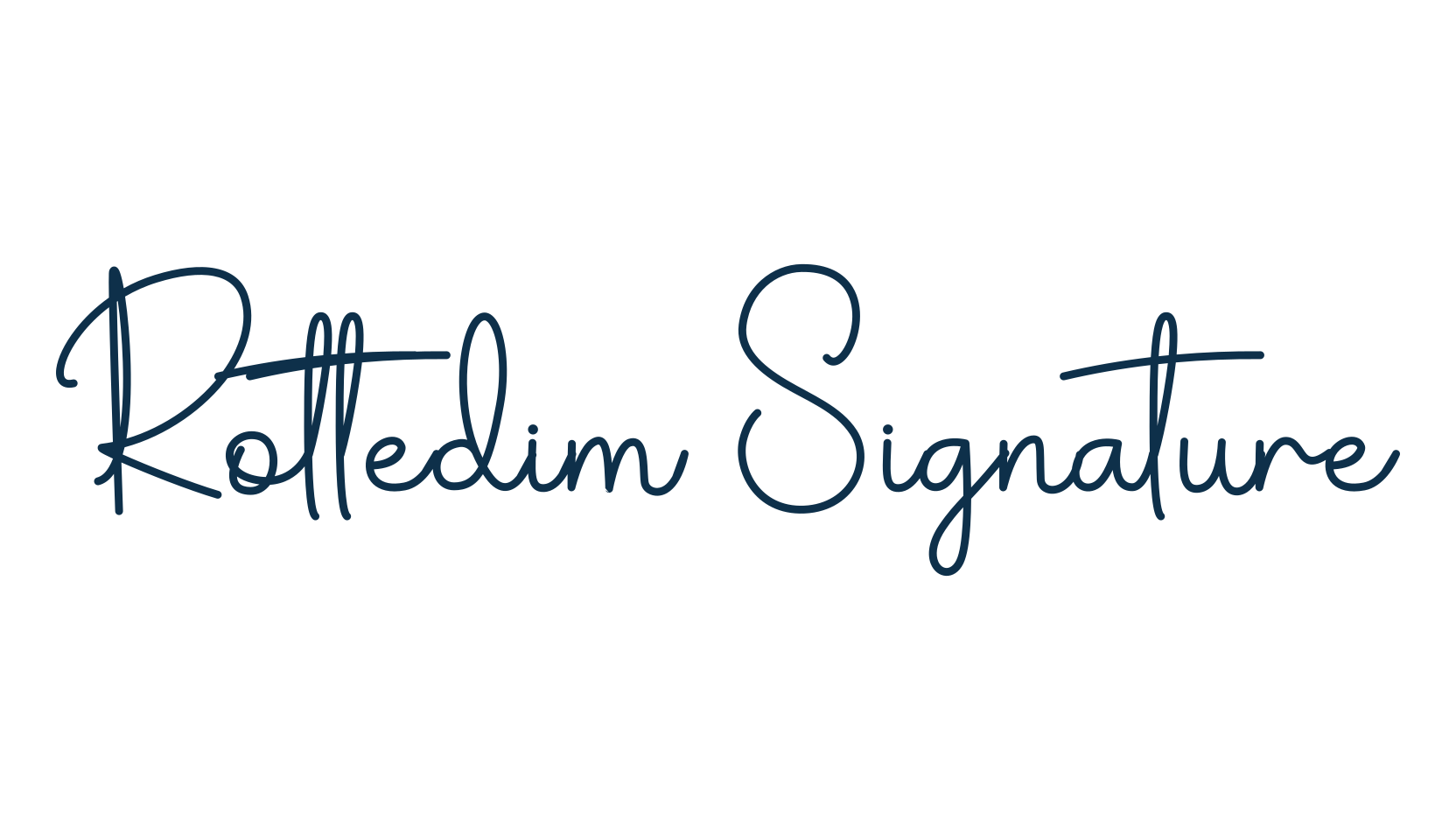 Rottedim Signature, script handwritten fancy decorative calligraphy font preview