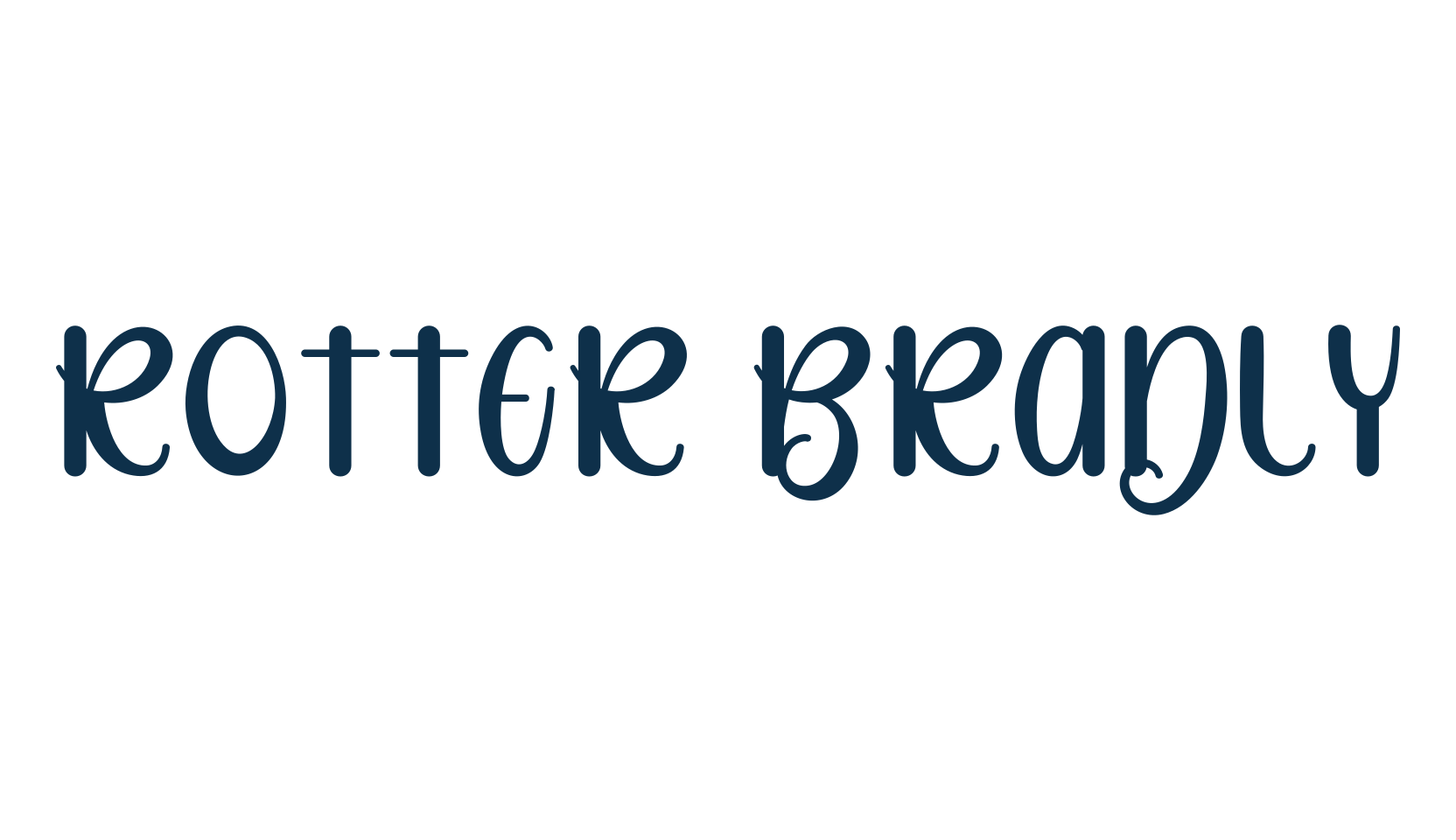 Rotter Bradly, cartoon font preview