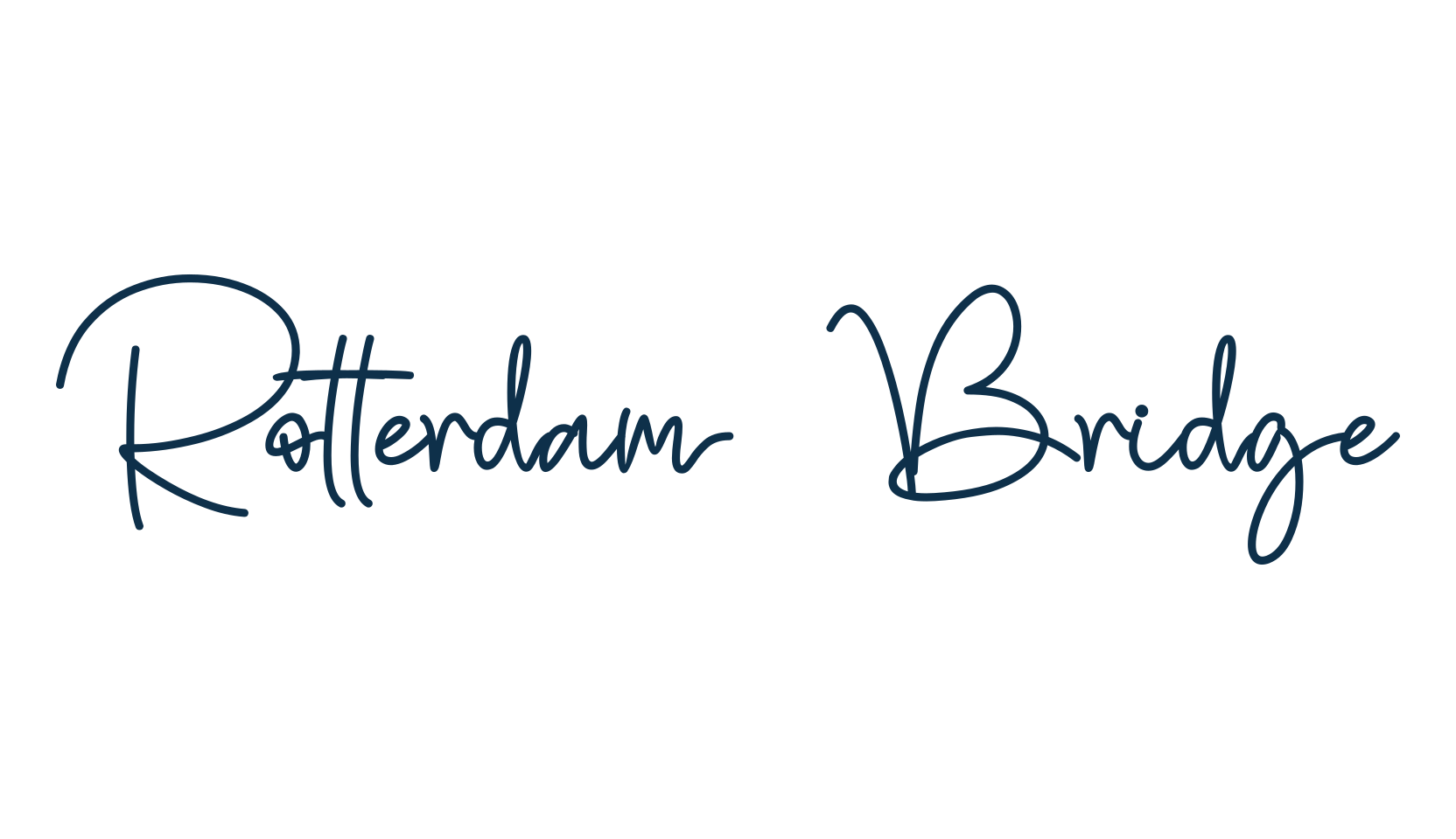 Rotterdam Bridge, script handwritten fancy decorative calligraphy font preview