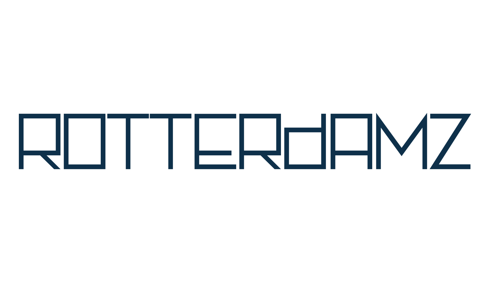 Rotterdamz, techno square sci-fi font preview