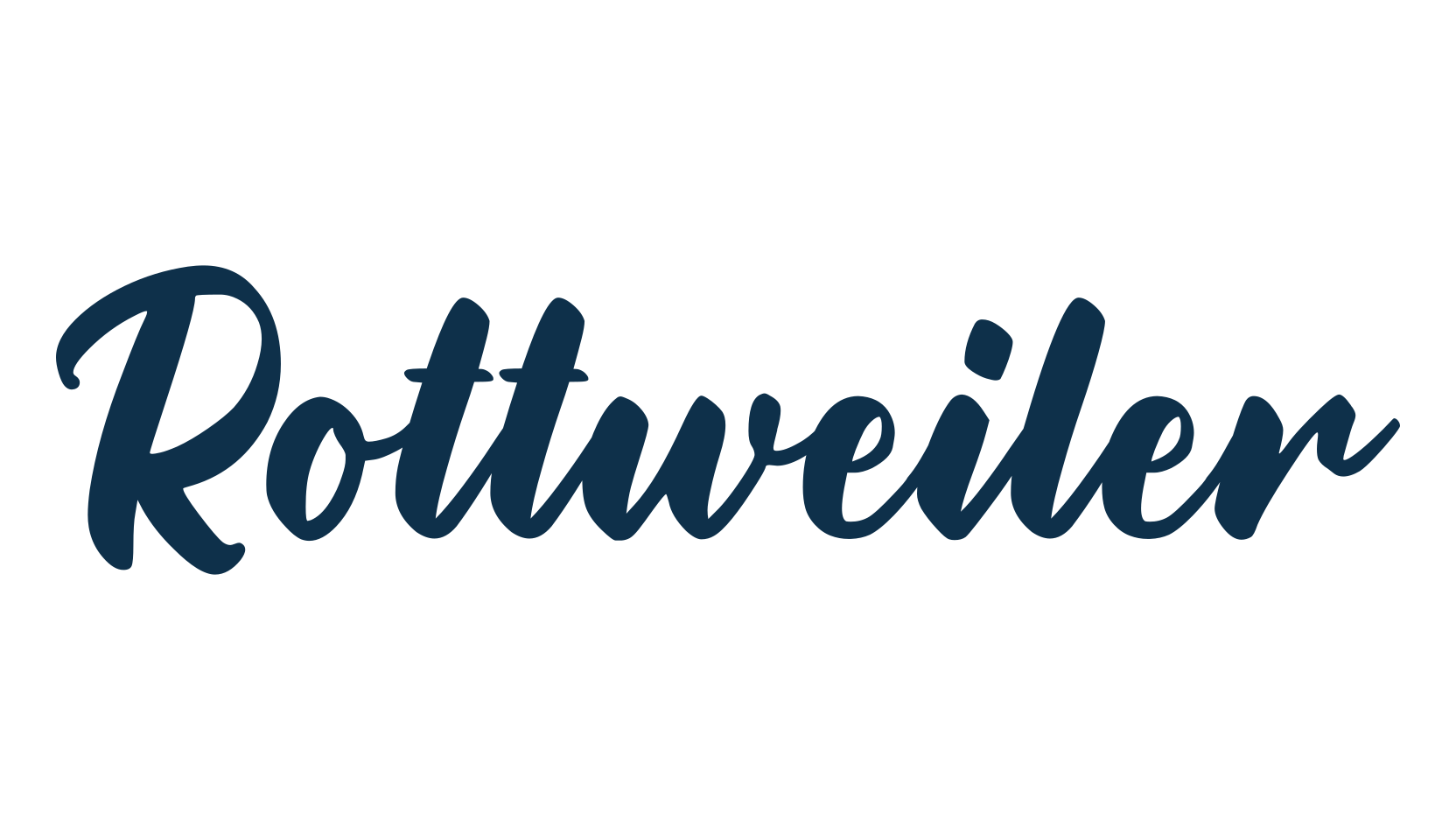 Rottweiler, brush font preview