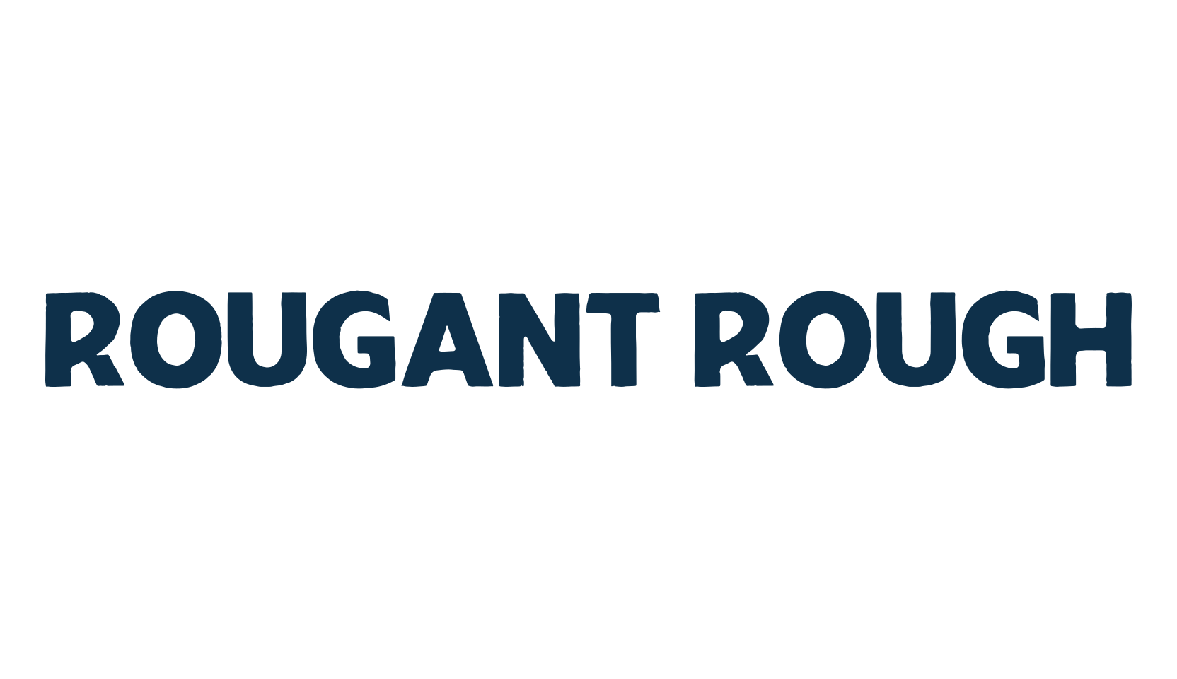 Rougant Rough, fancy eroded decorative font preview