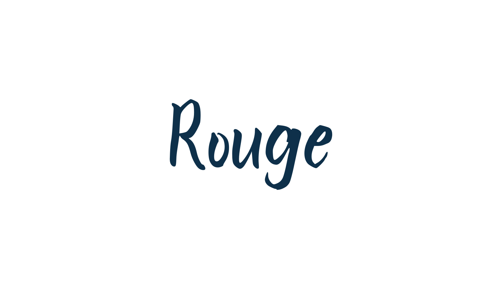 Rouge, script brush fancy decorative calligraphy font preview