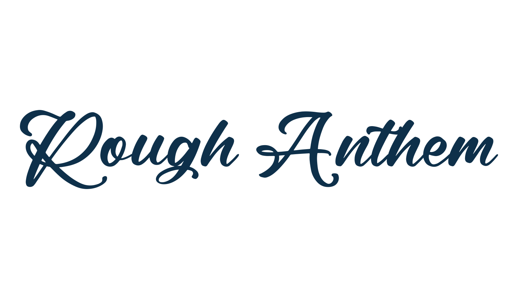 Rough Anthem, script calligraphy fancy decorative font preview