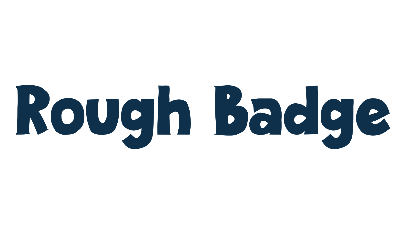 Rough Badge, fancy cartoon decorative font preview