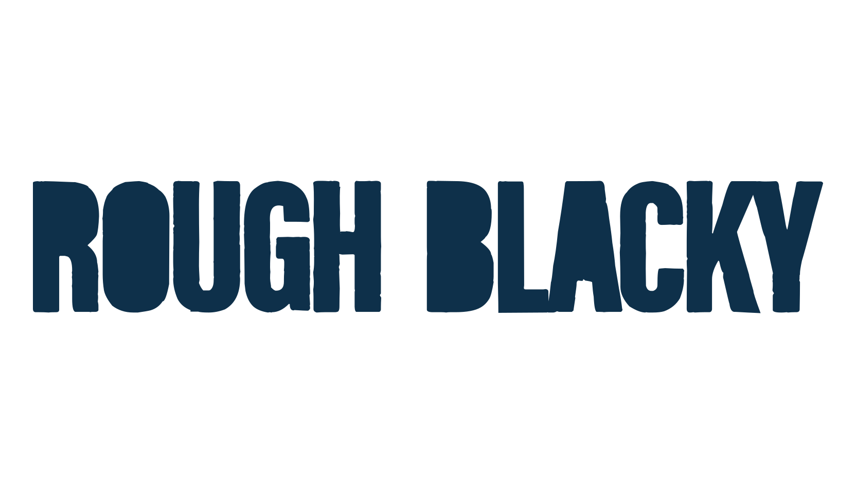 Rough Blacky, various font preview
