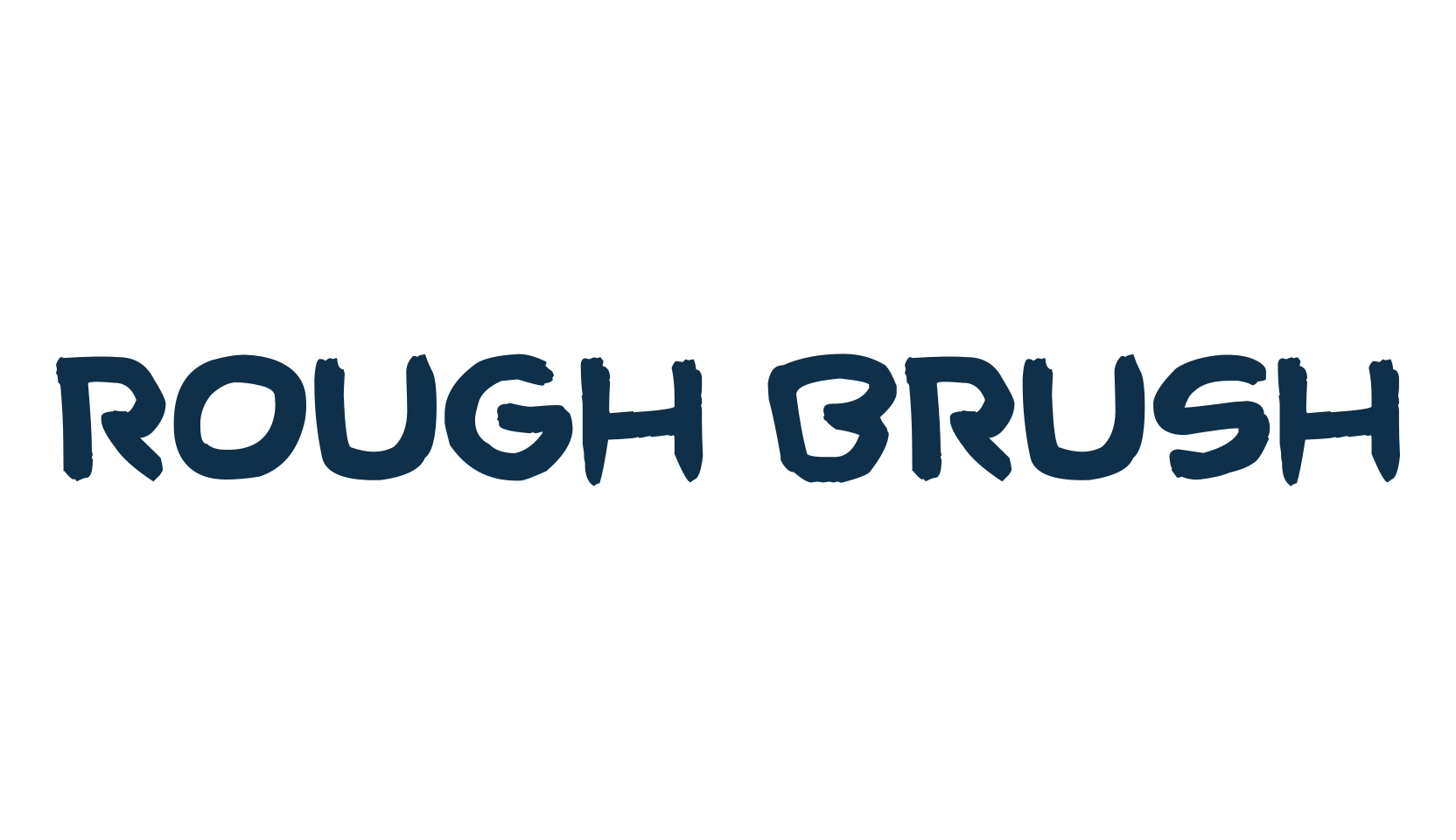 Rough Brush, brush font preview