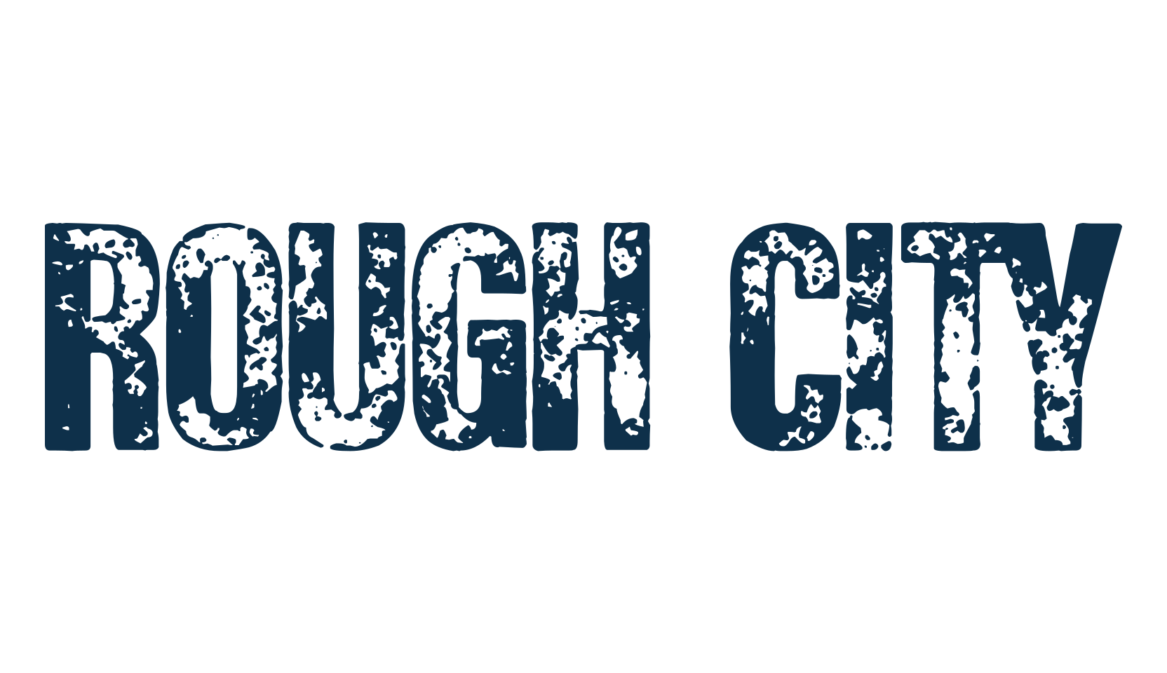 Rough City, fancy eroded decorative font preview