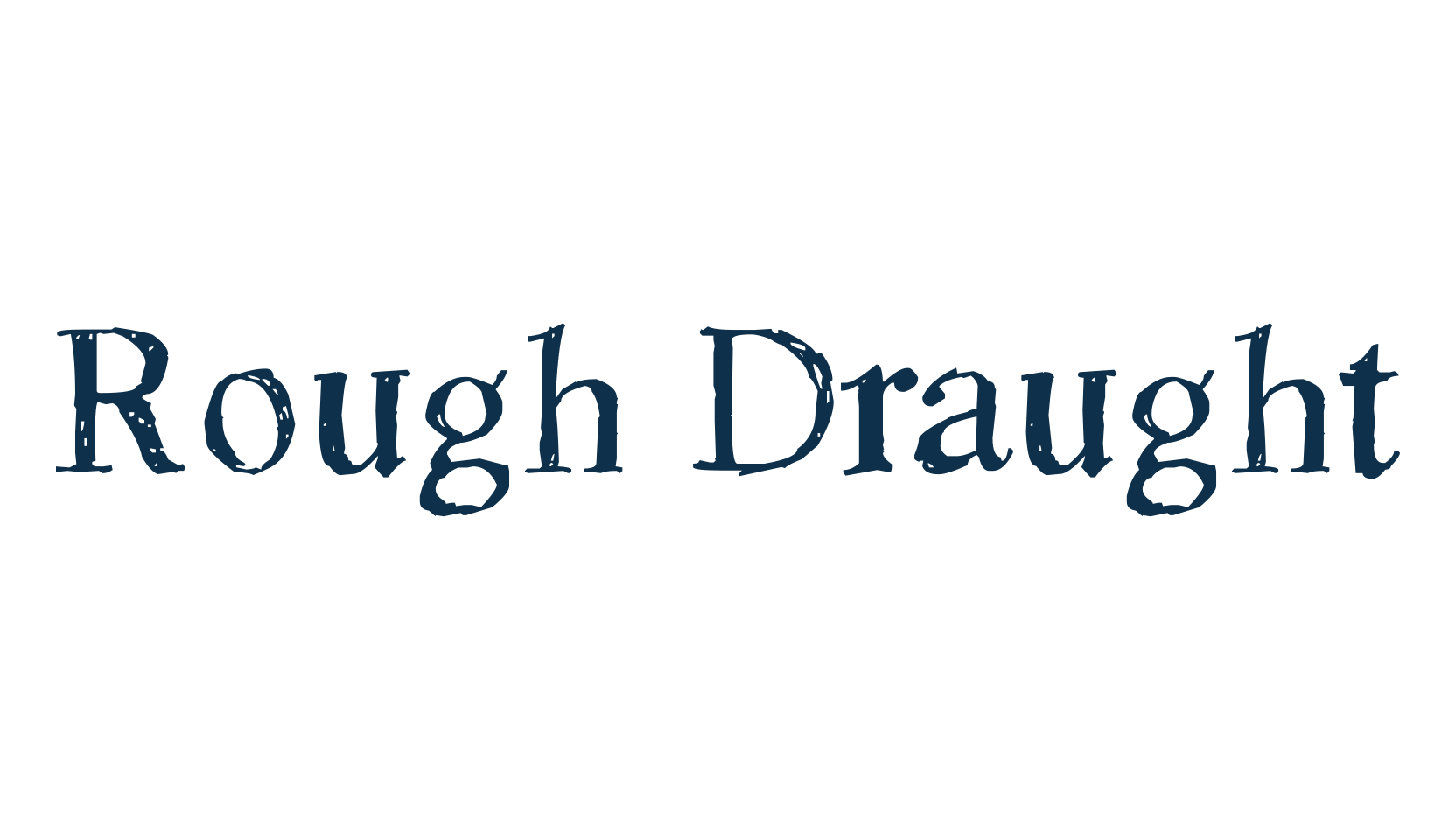 Rough Draught, fancy eroded decorative font preview