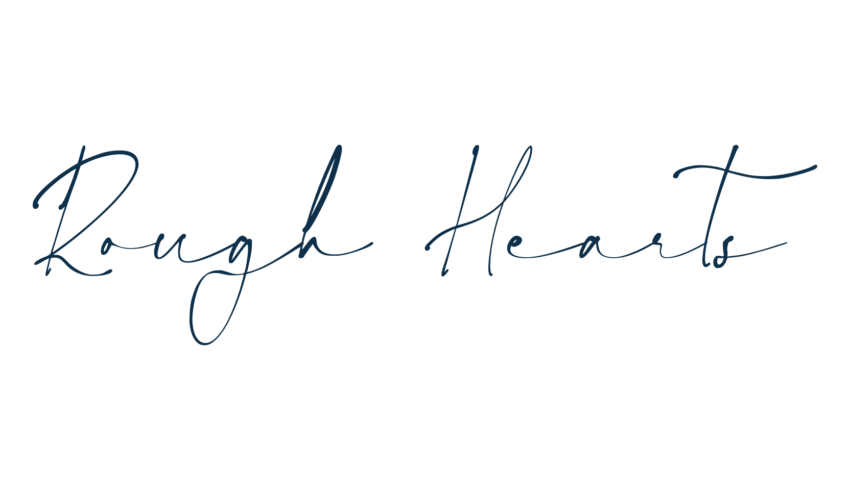 Rough Hearts, handwriting font preview