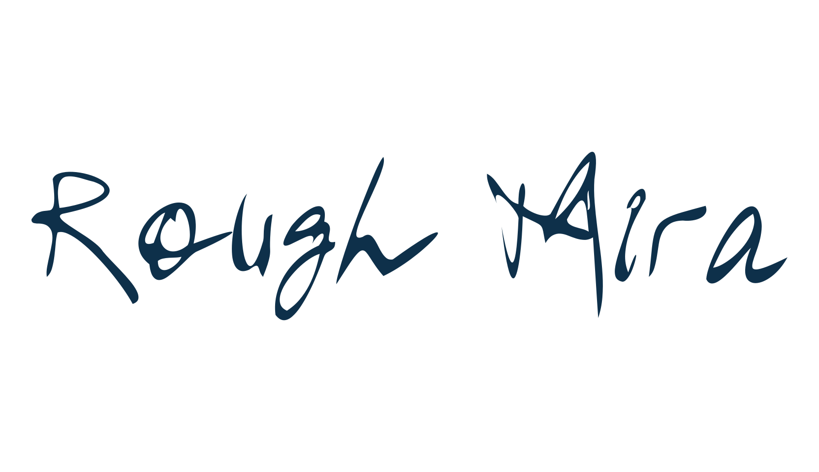 Rough Mira, script trash fancy decorative calligraphy font preview