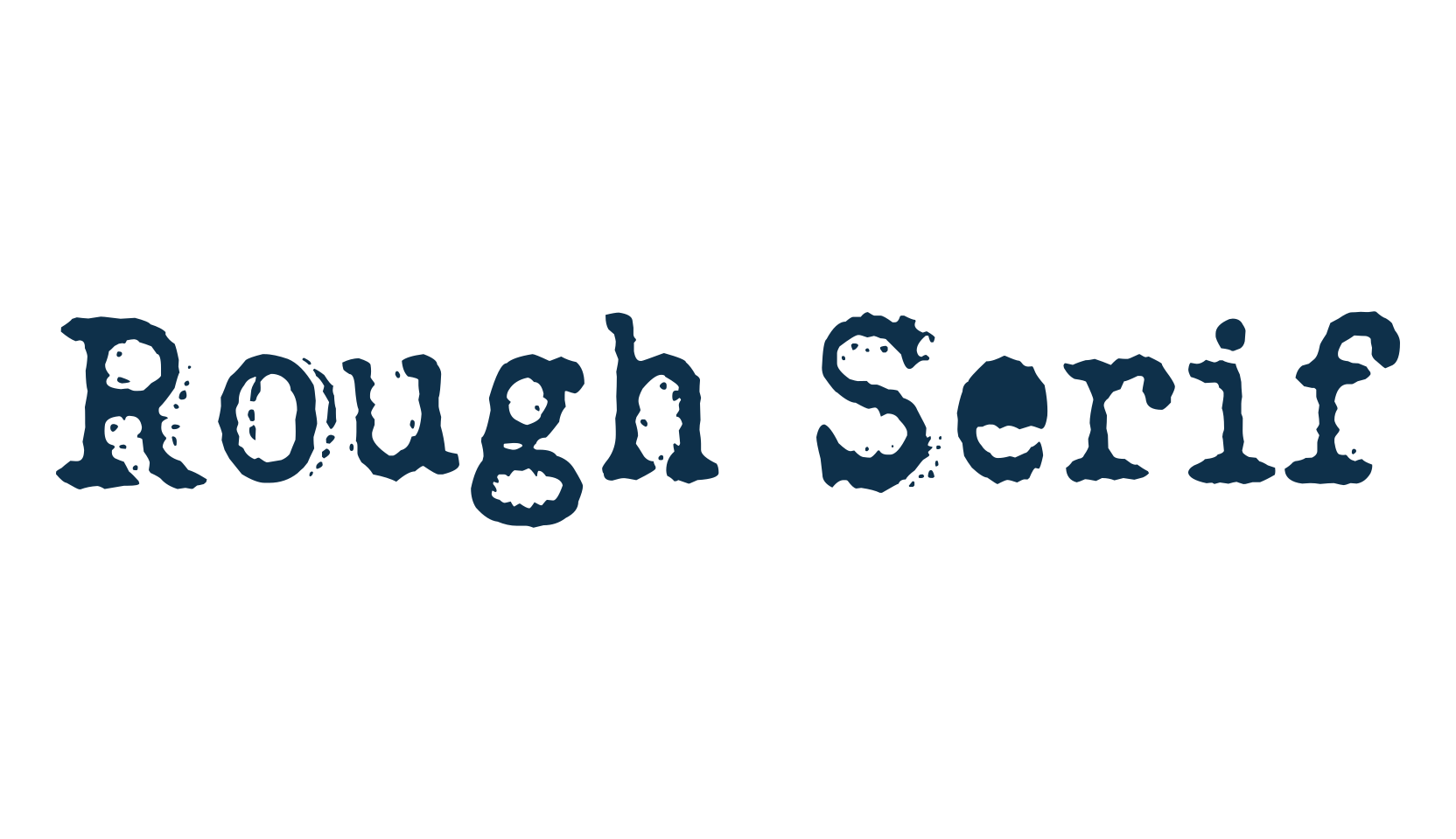 Rough Serif, typewriter font preview