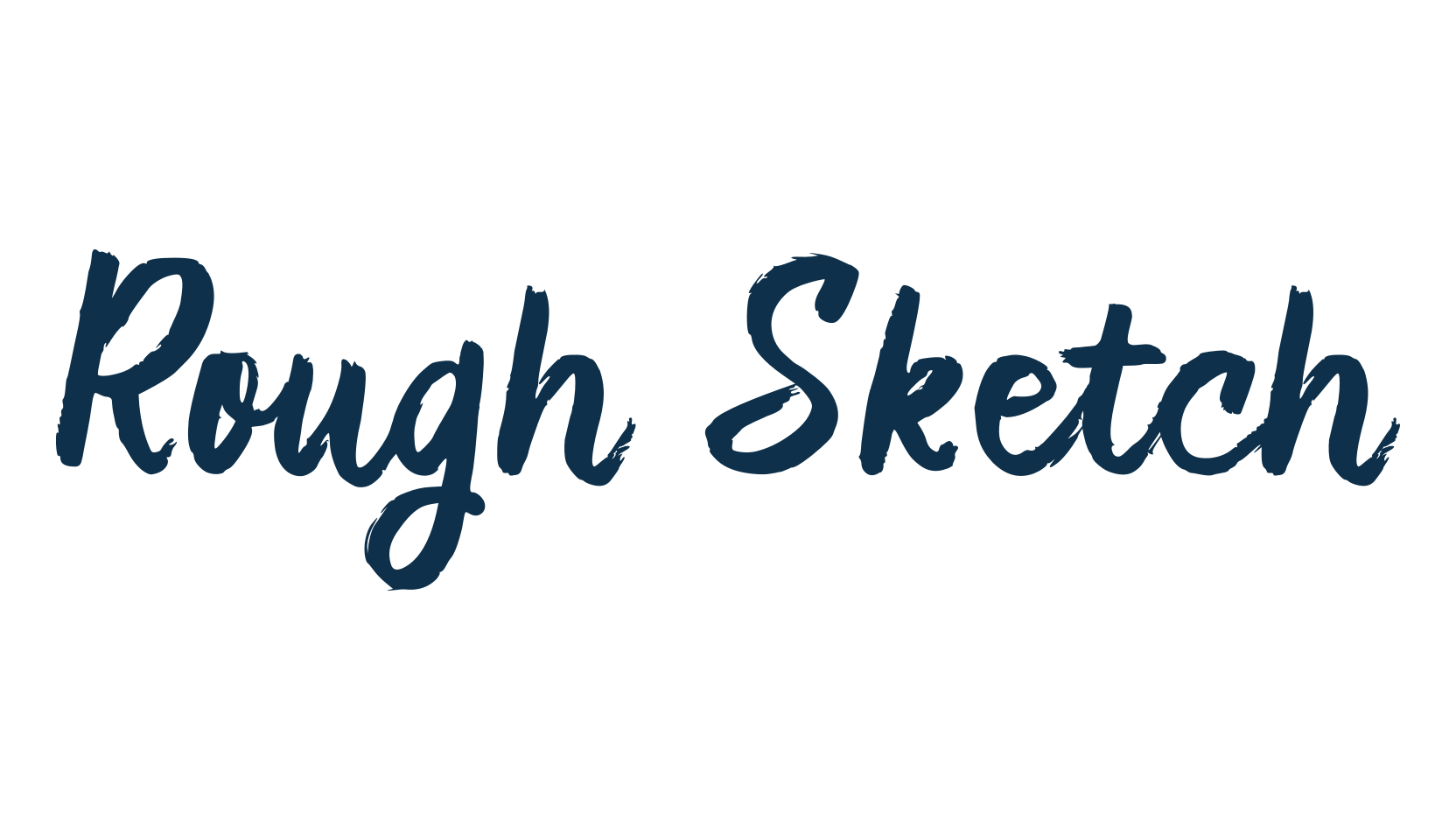 Rough Sketch, brush font preview