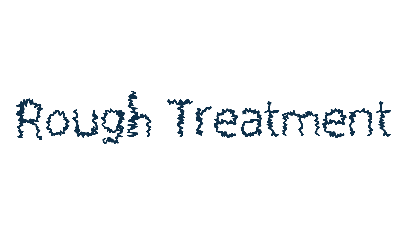 Rough Treatment, fancy distorted decorative font preview