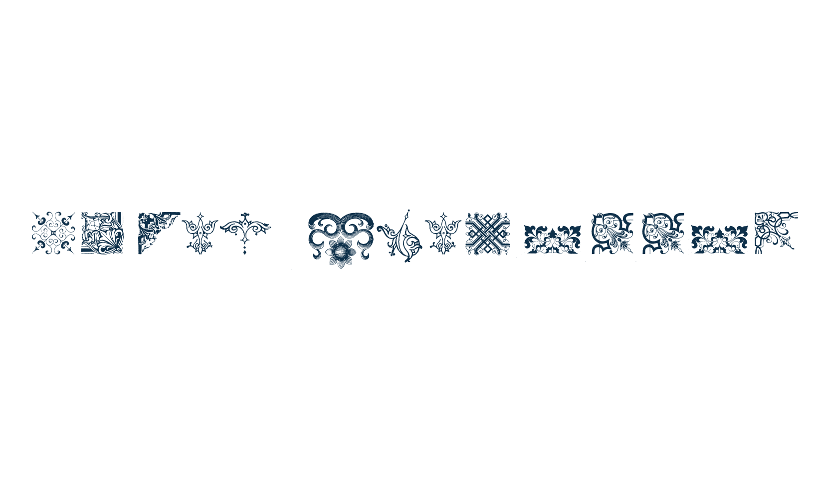 Rough Vignettes, fancy decorative font preview