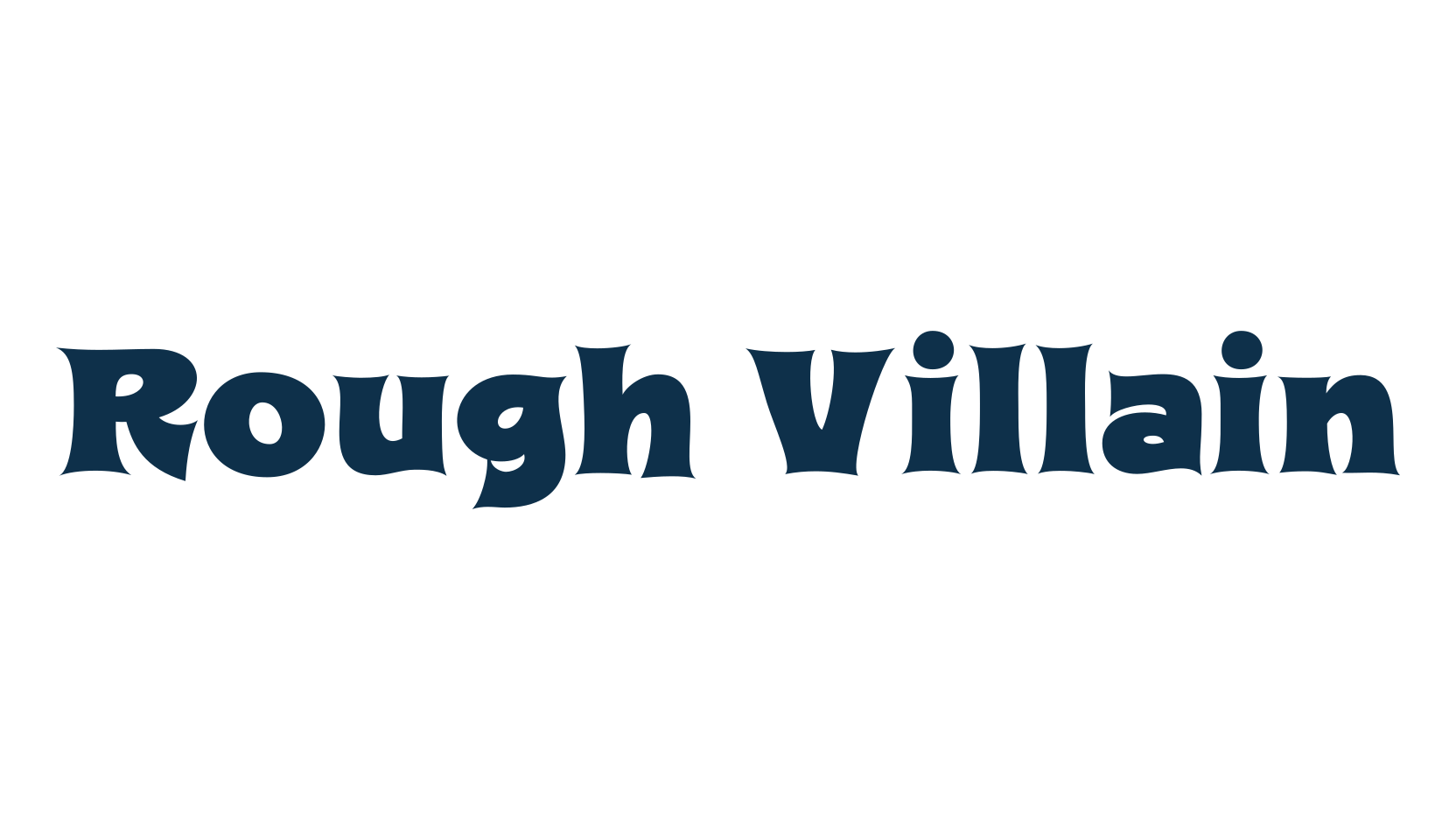 Rough Villain, fancy various decorative font preview