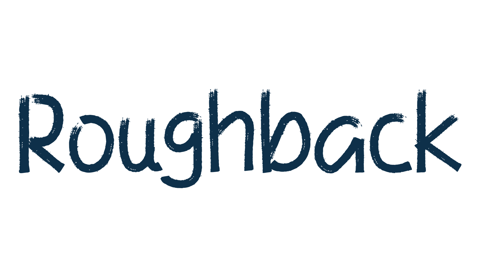 Roughback, brush font preview