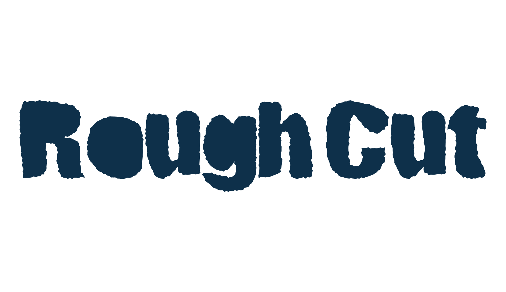 Rough Cut, eroded font preview