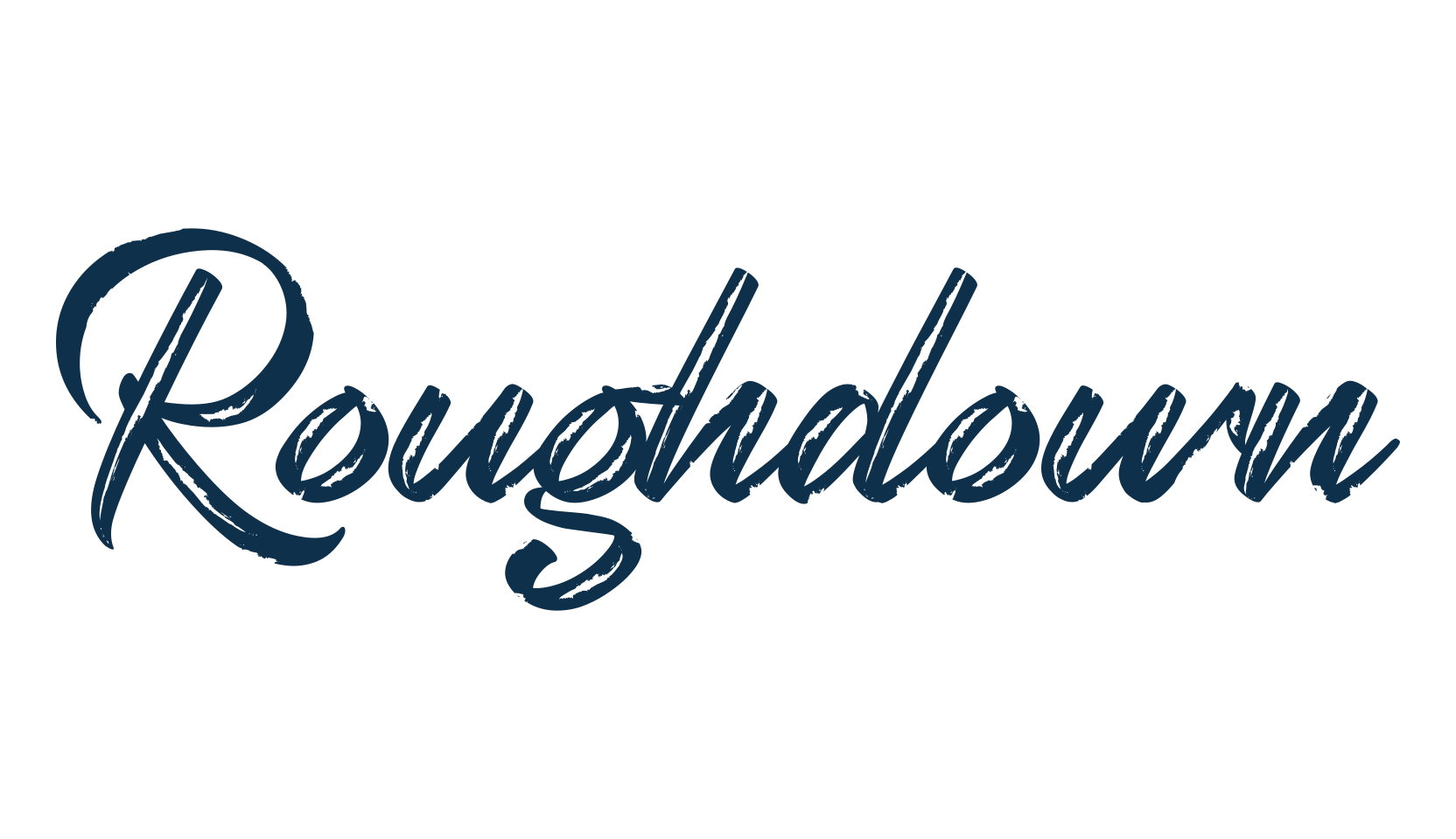 Roughdown, brush font preview