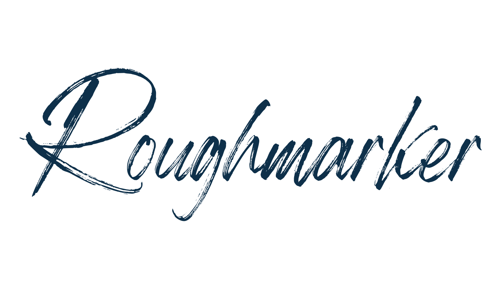 Roughmarker, script brush fancy decorative calligraphy font preview