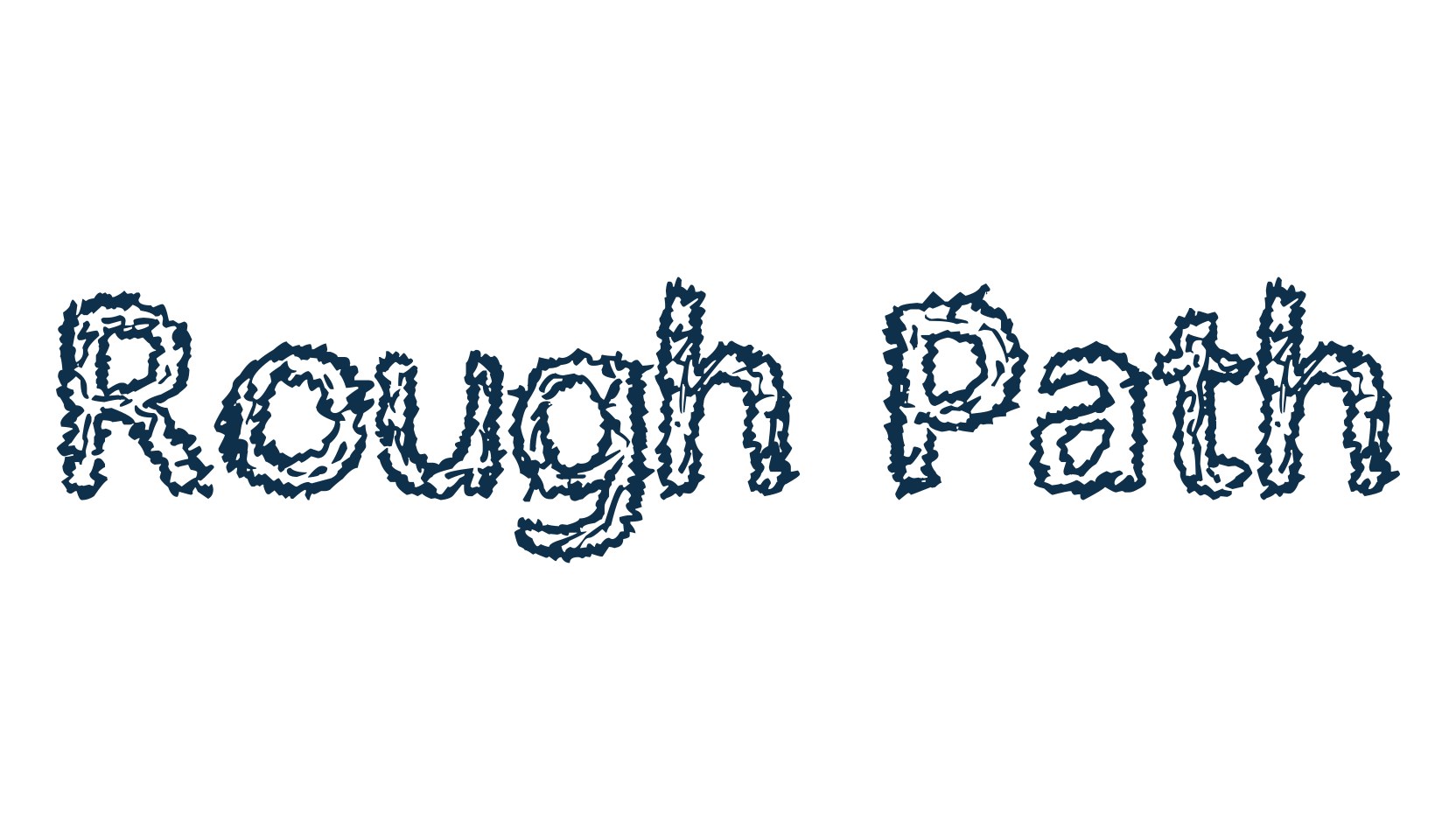Rough Path, eroded font preview