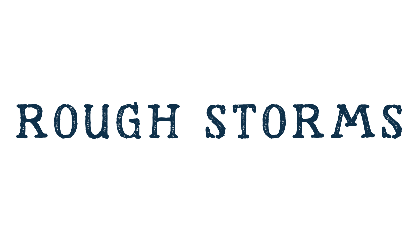 Rough Storms, eroded font preview