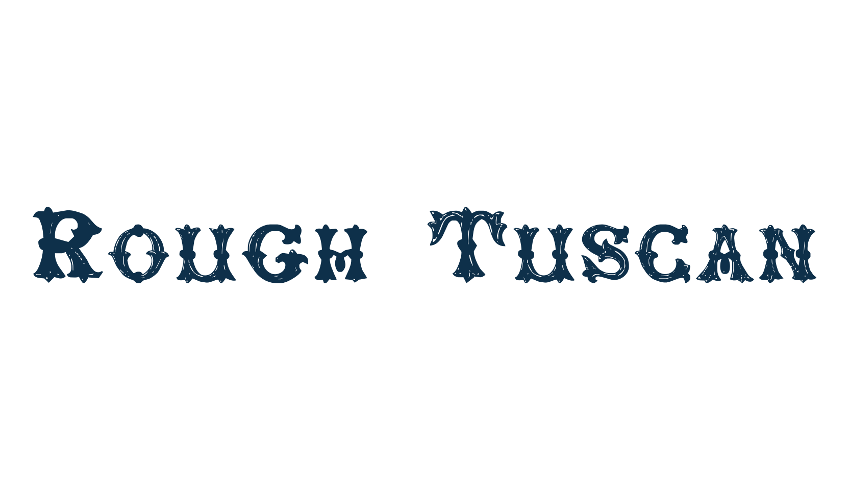 Rough Tuscan, fancy retro decorative font preview