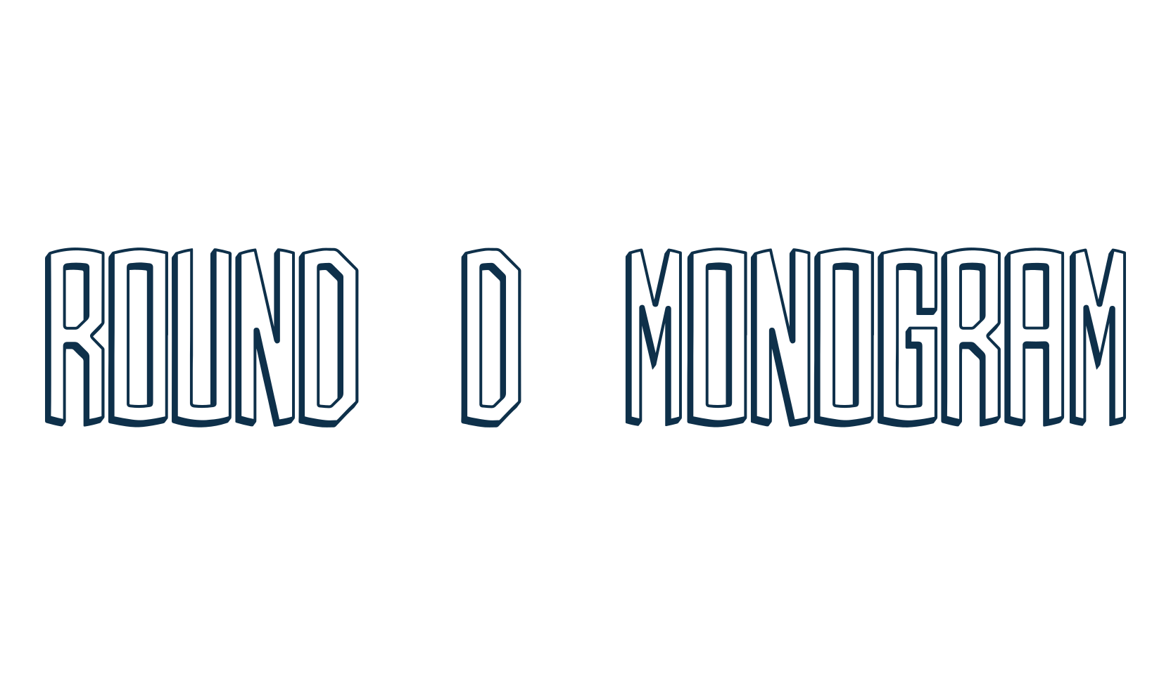 Round 3D Monogram, initials font preview
