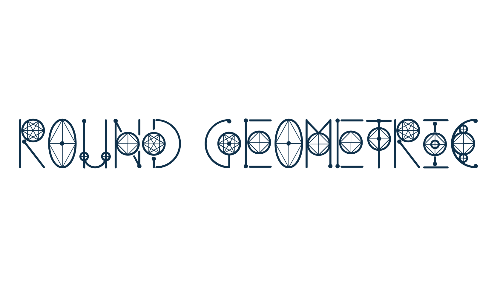 Round Geometric, fancy decorative font preview